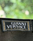 Vintage 90s Gianni Versace Gathered LS Top Noir