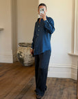 Vintage 90s Ralph Lauren Silk Shirt Teal