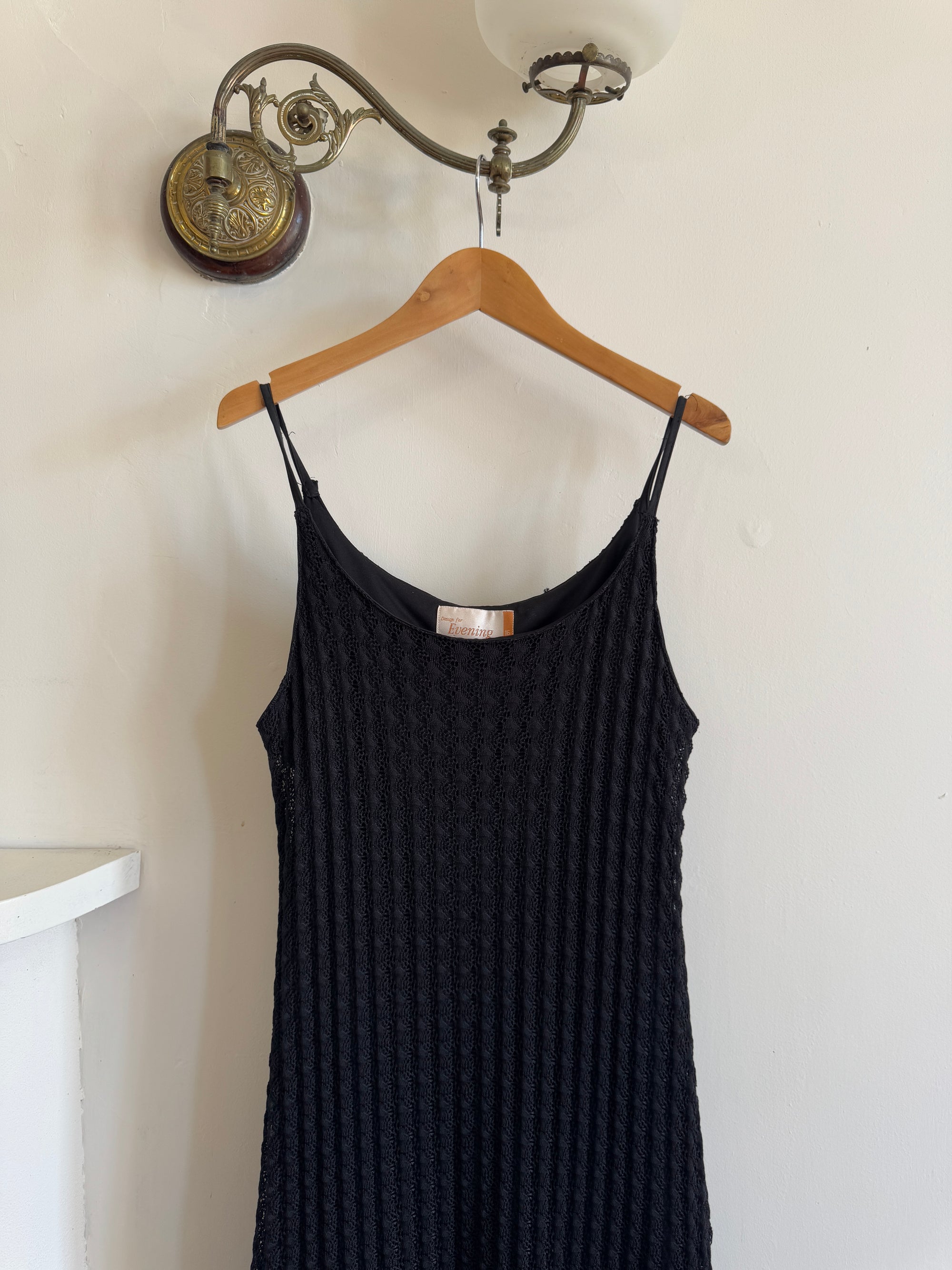 Vintage 90s Australian Made Knit Dress Noir