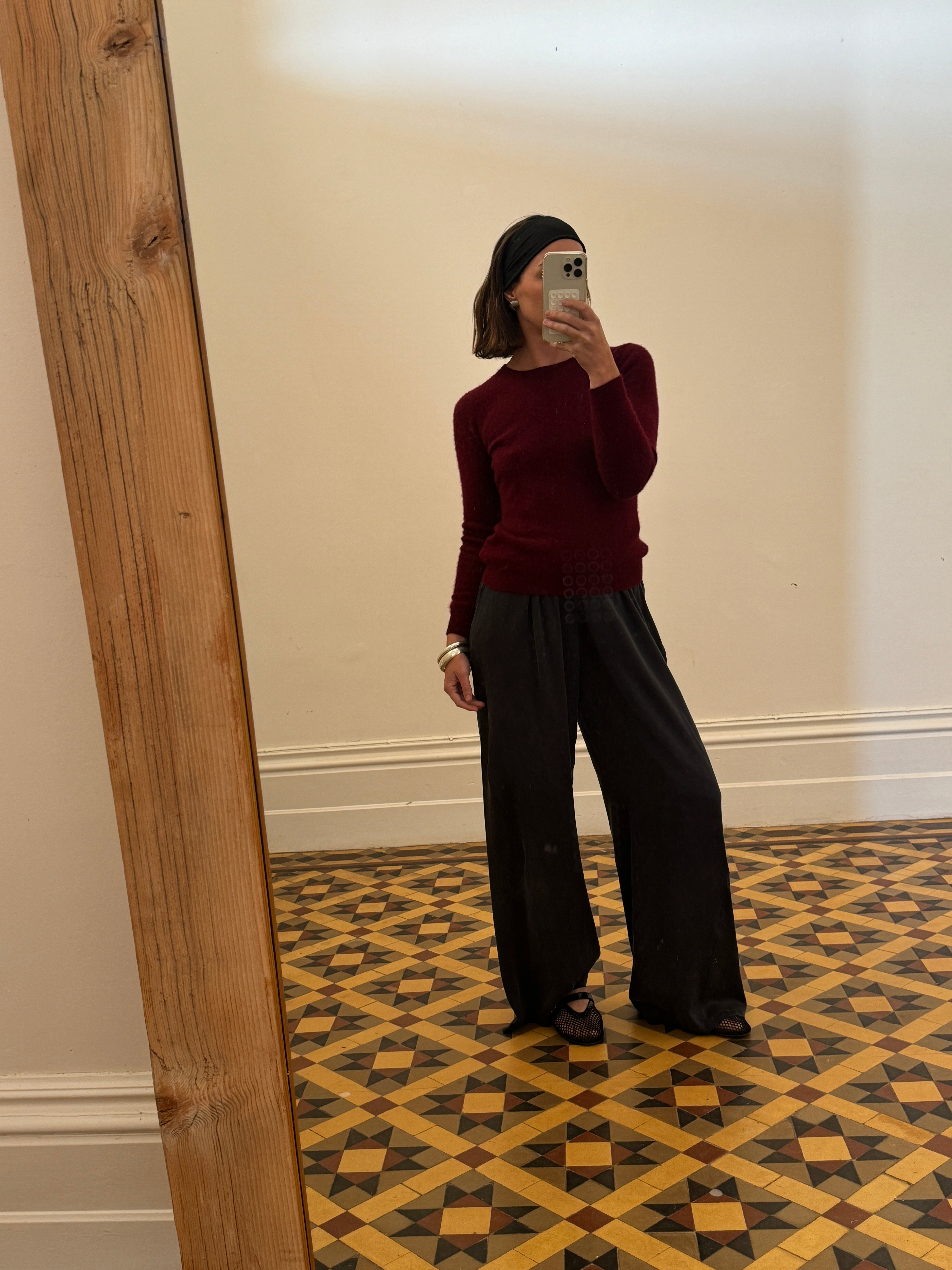 Vintage 90s Burgundy Cashmere Sweater
