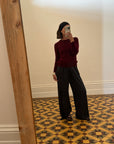 Vintage 90s Burgundy Cashmere Sweater
