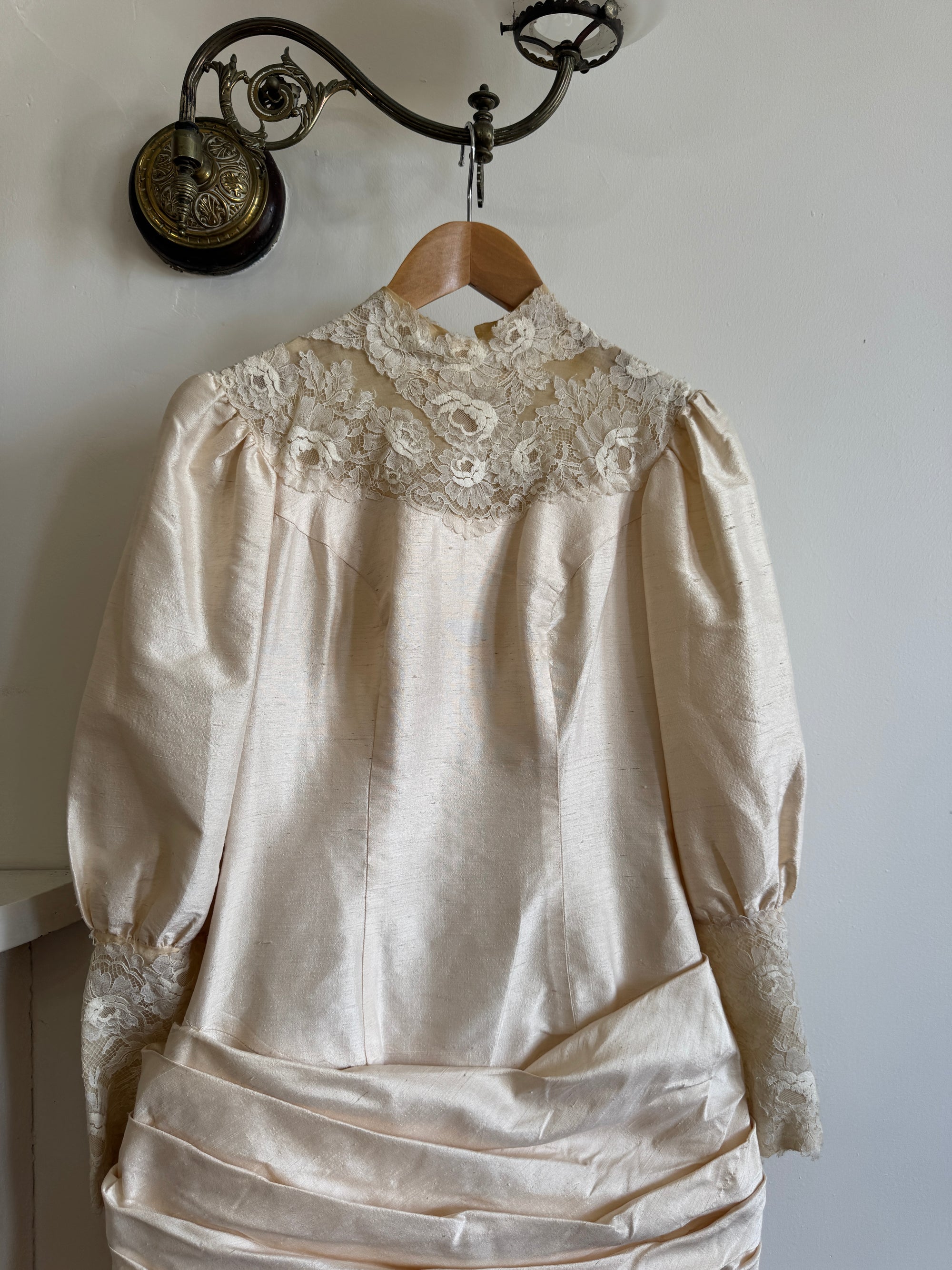 Vintage 60s Pure Silk Poet Wedding Dress