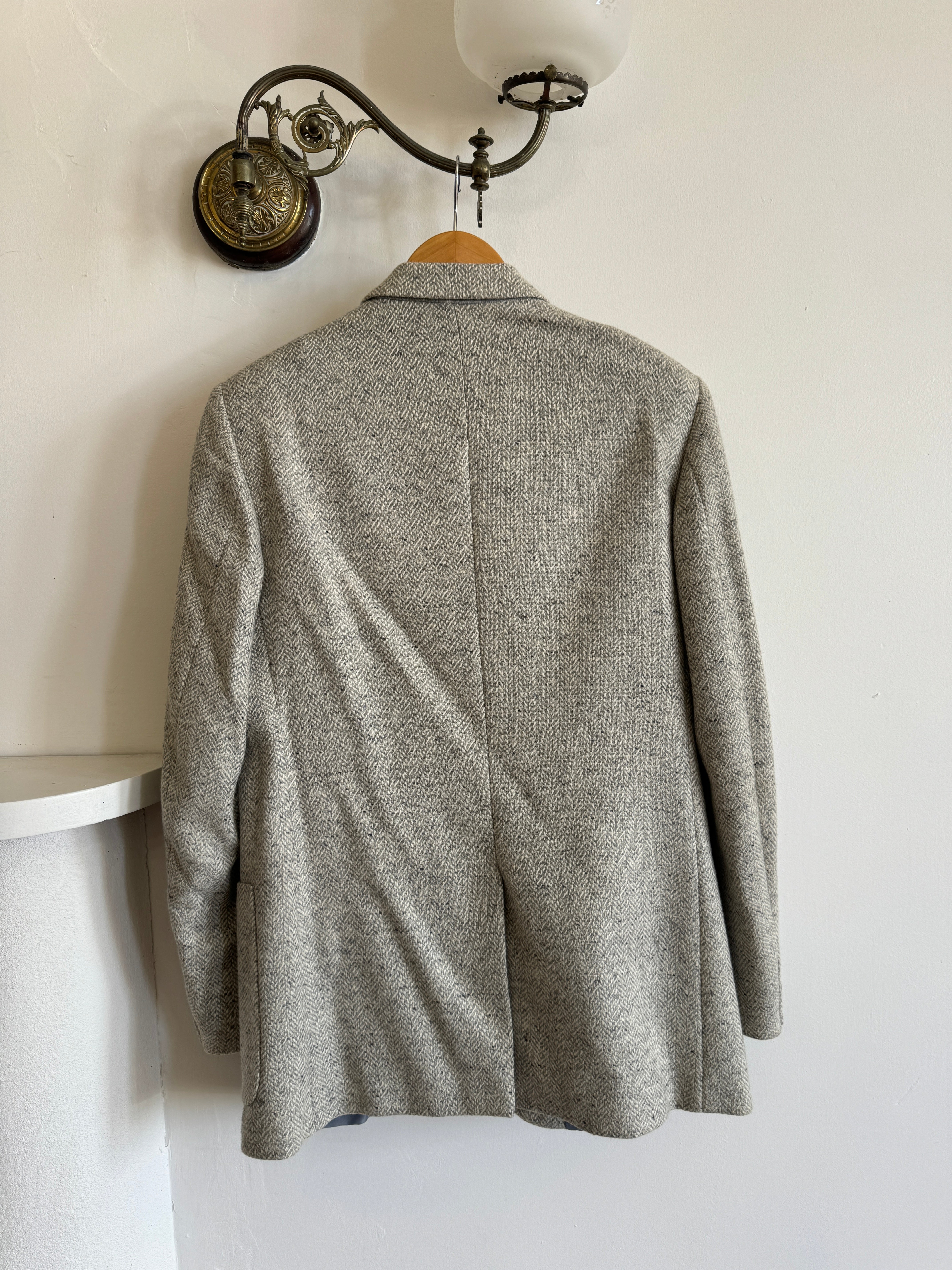 Vintage Pure Wool Light Grey Blazer