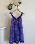Vintage 60s Moonflower Slip and Cape Set