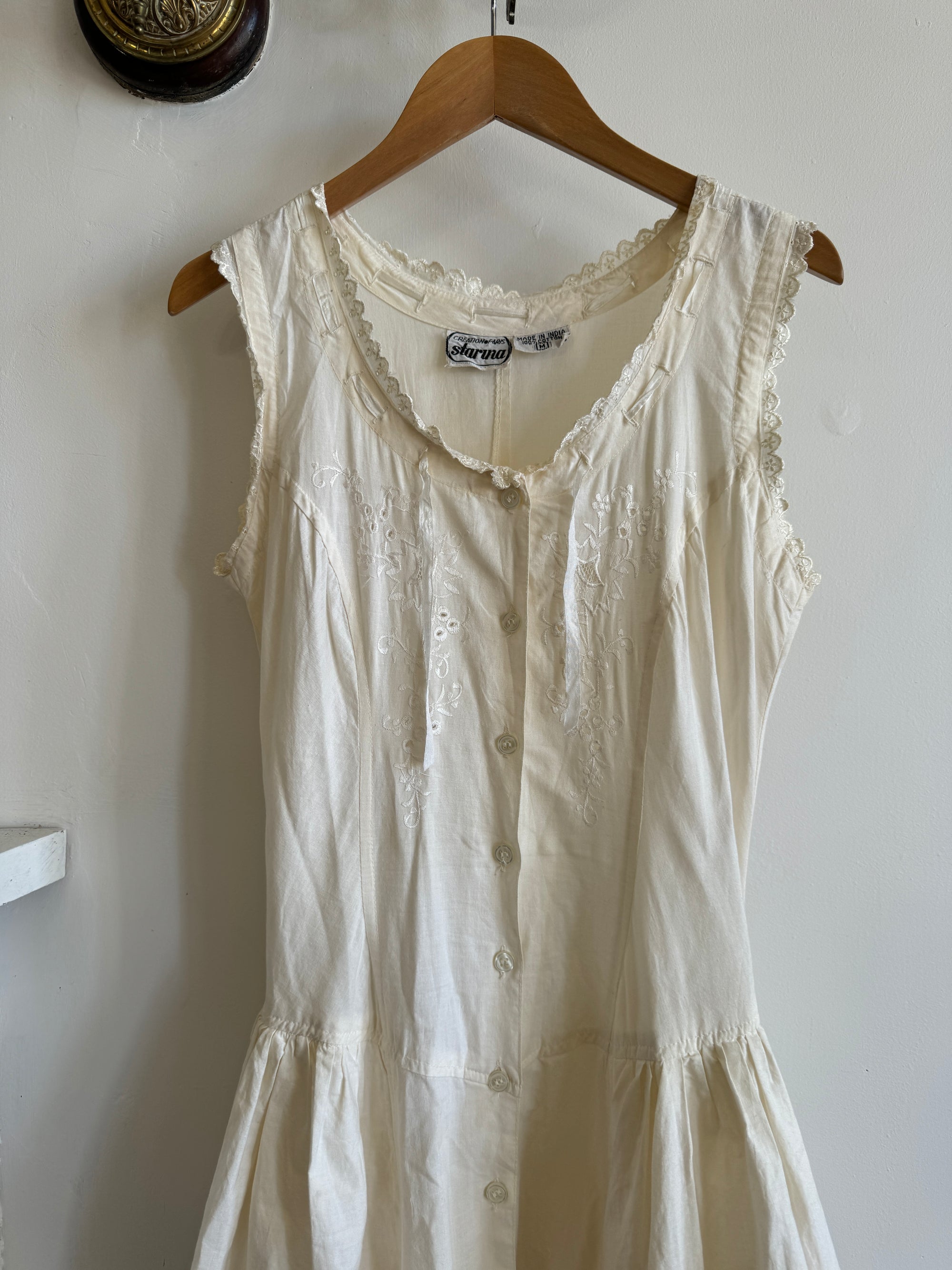 Vintage 80s Cotton Tiered Sundress