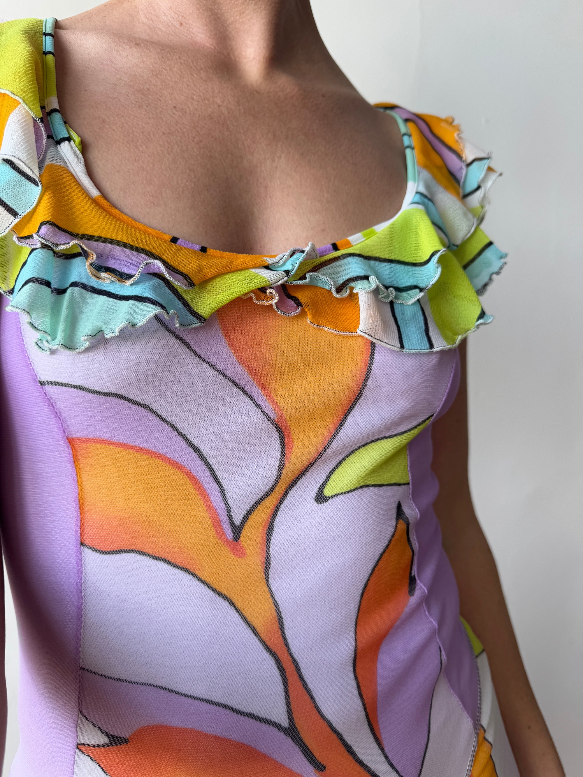 Vintage 90s Italian Slip Sundress Multi