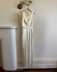 Archival Y2K Satin Cowl Neck Slip gown Ivory