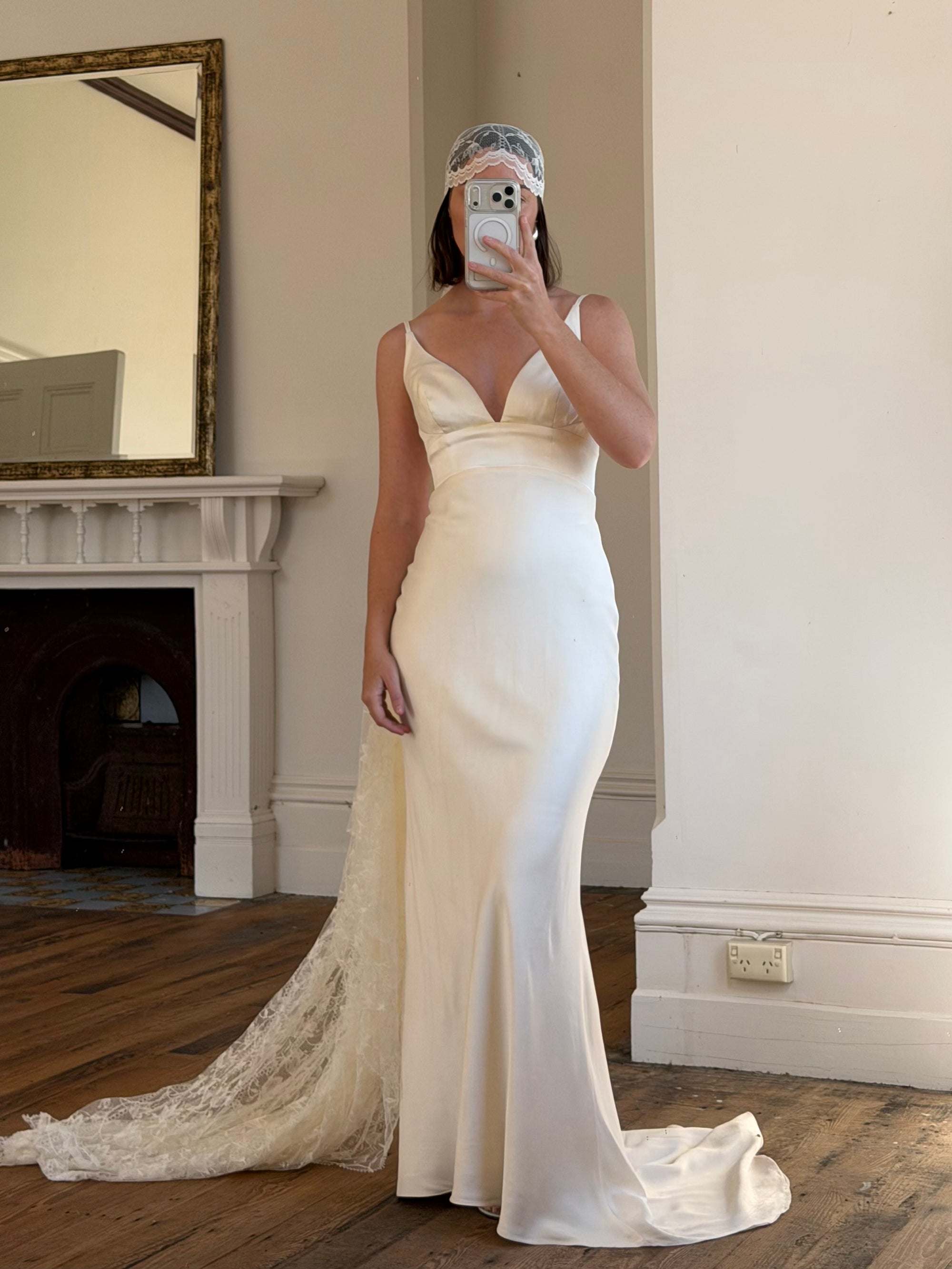 Vintage Y2K Pure Silk Bias Wedding Dress