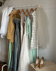 Vintage Scalloped Tulle Veil with Satin Rosette