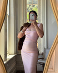 Vintage 30s Blush Pink Negligee Slip Dress