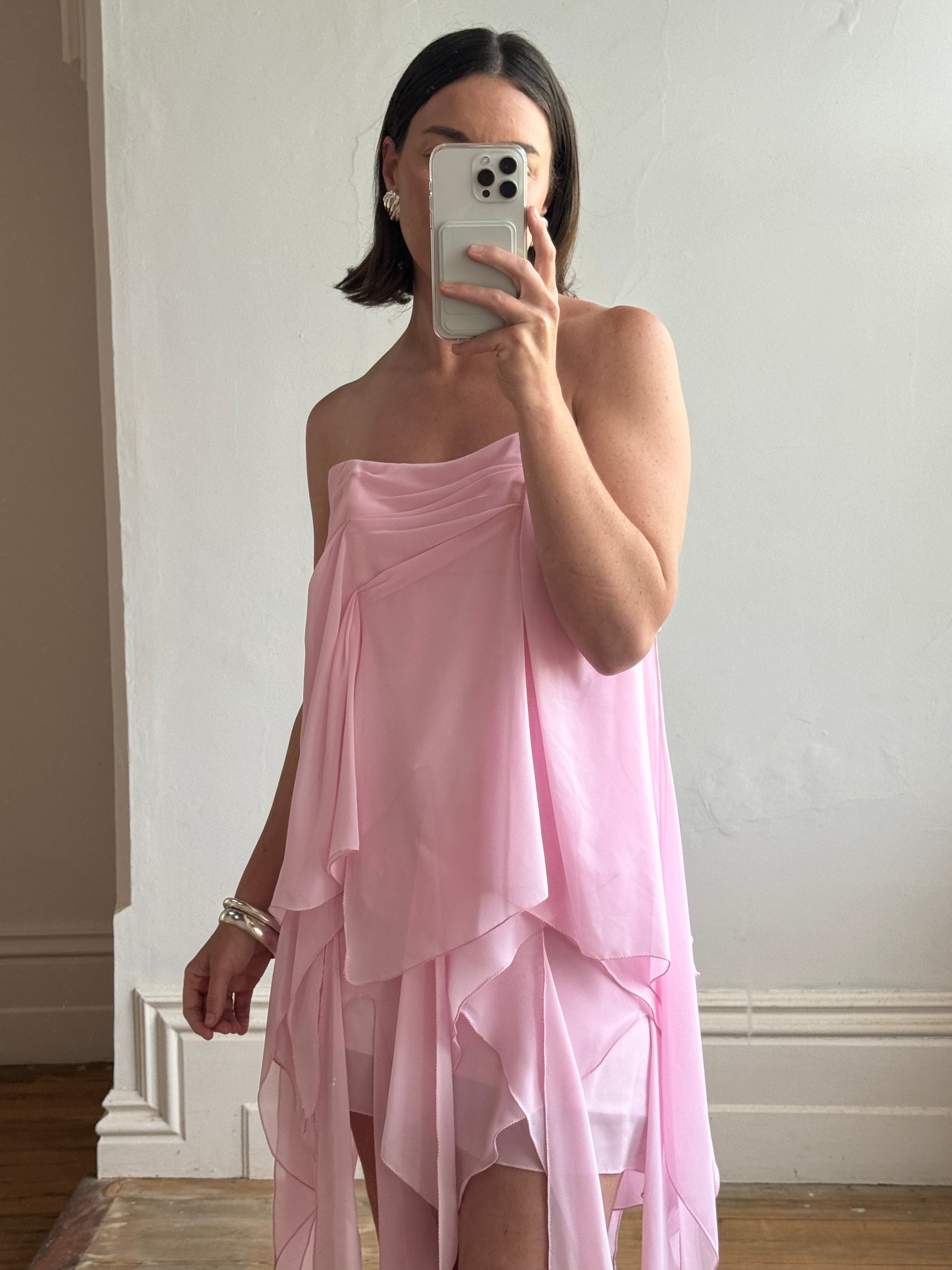 Vintage Y2K Strapless Fairy Dress Cotton Candy