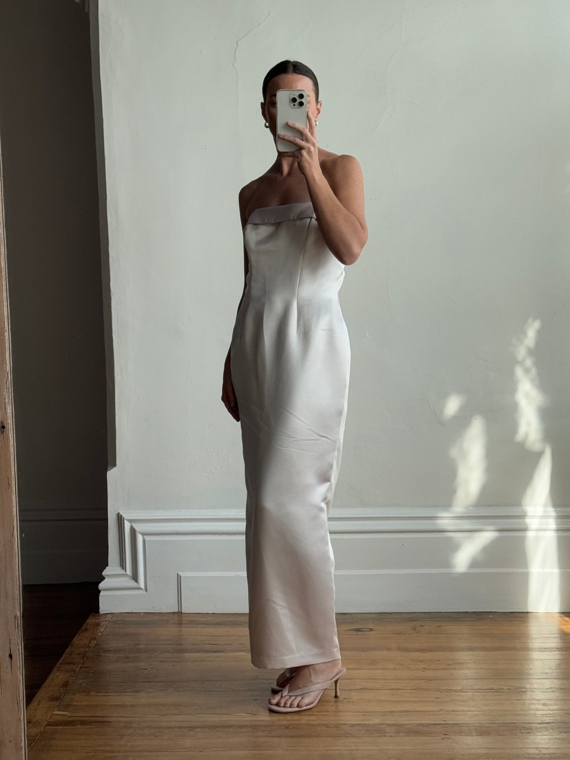 leo lin blue dress Hidden zip at back YMAL-done Color:BLUSH La Femme 33304 Dress