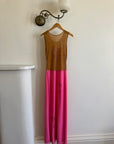 Vintage Y2K Naked Embellished Bodycon Midi Hot Pink
