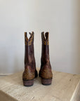 Vintage Mexican Old Gringo Western Cowboy Boots Cognac Brown