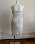 Vintage 90s Pure Silk Pastel Sequin Party Dress