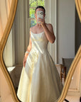 Vintage 90s Pure Silk Couture Diamante Wedding Gown