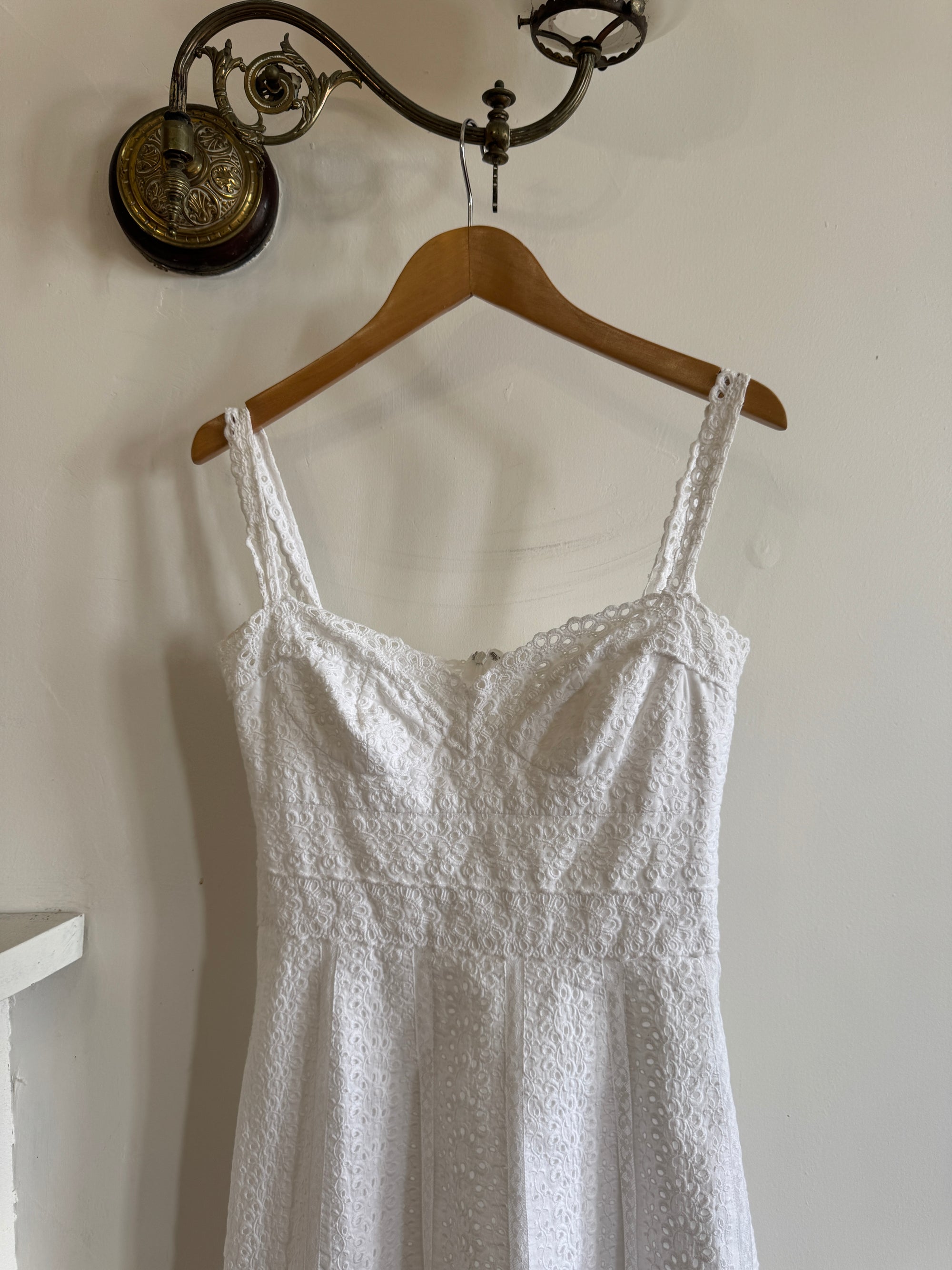 Vintage Y2K Collette Dinnigan Broderie Anglaise Mini Dress