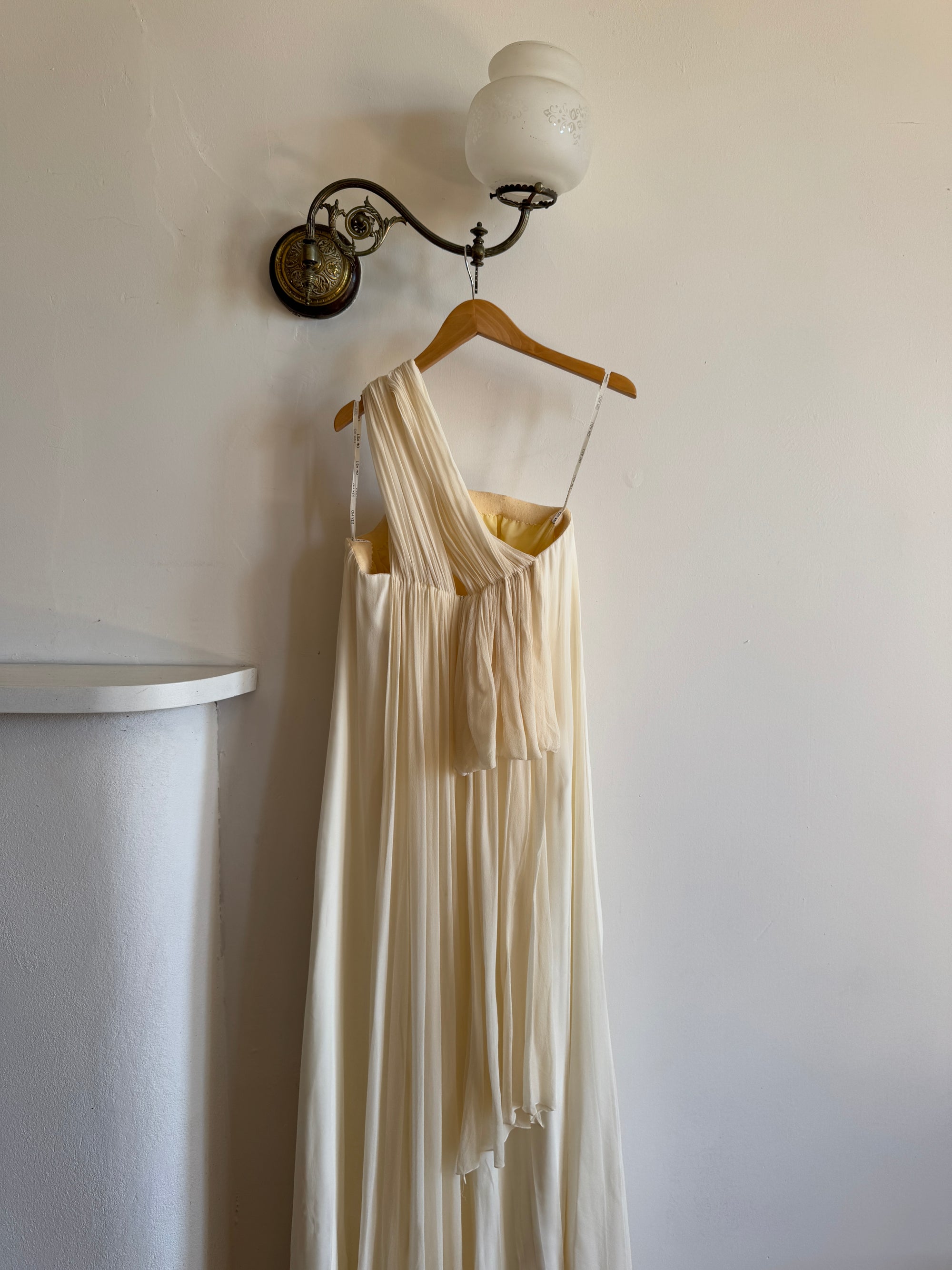 Vintage Y2K Pure Silk Chiffon Grecian Gown