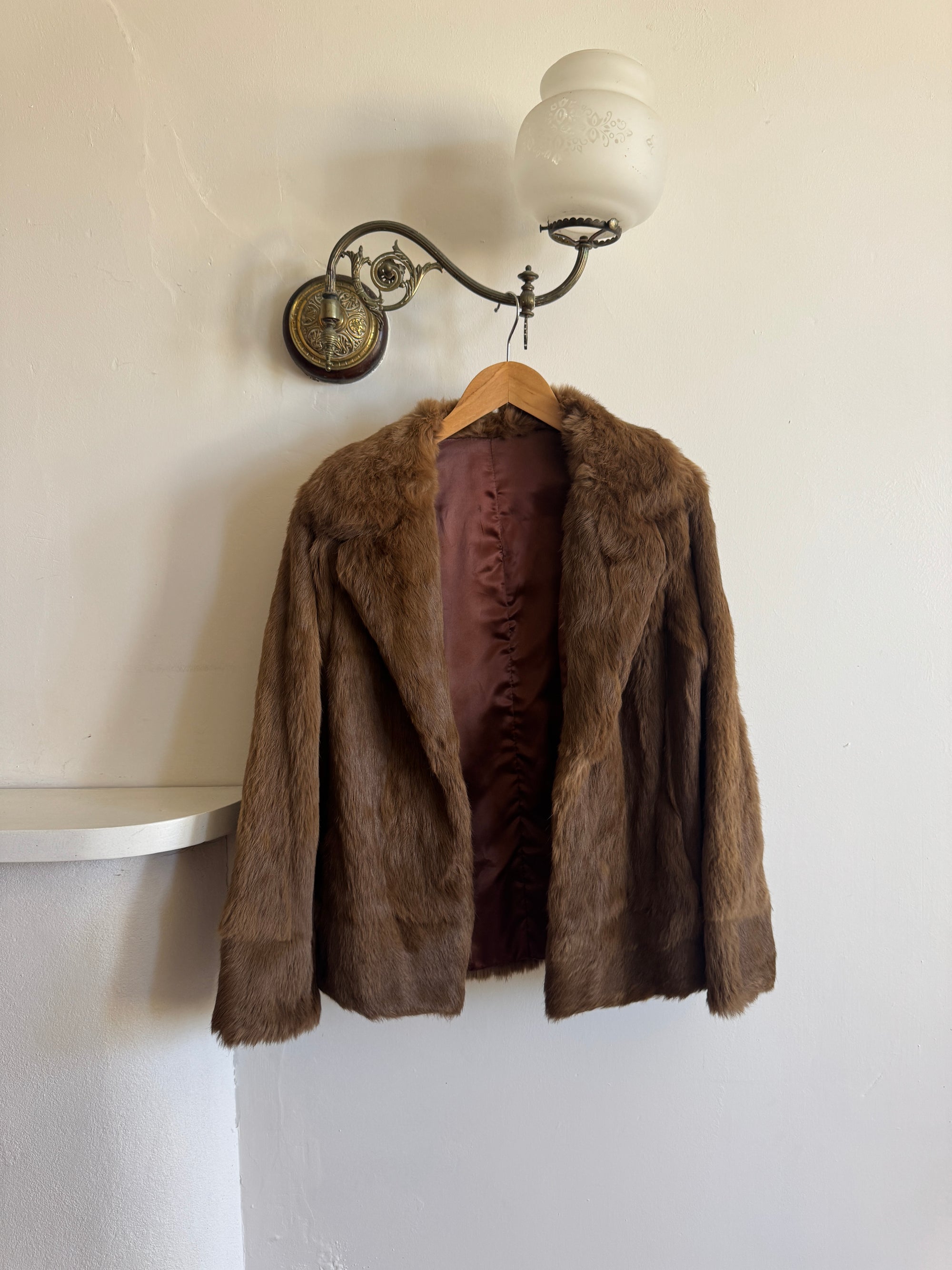 Vintage 70s Nougat Fur Jacket