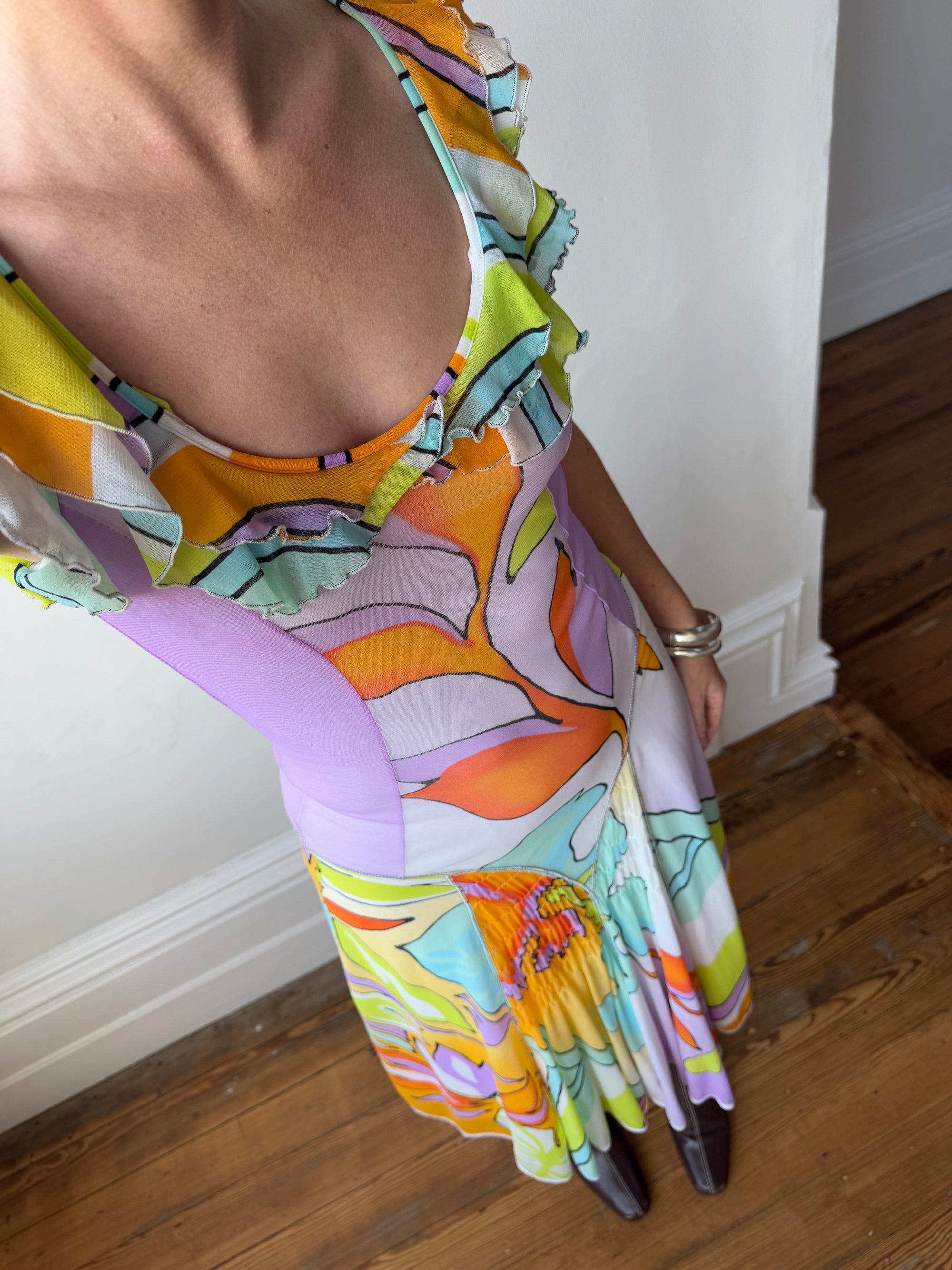 Vintage 90s Italian Slip Sundress Multi
