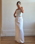 Vintage 90s Organza Prom Skirt Ivory
