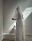 CMTB x Luce Di Luna Repurposed Antique Tambour Lace Chapel Length Veil