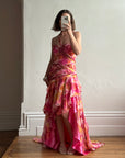 Vintage Y2K High Low Sunrise Ruffle Dress