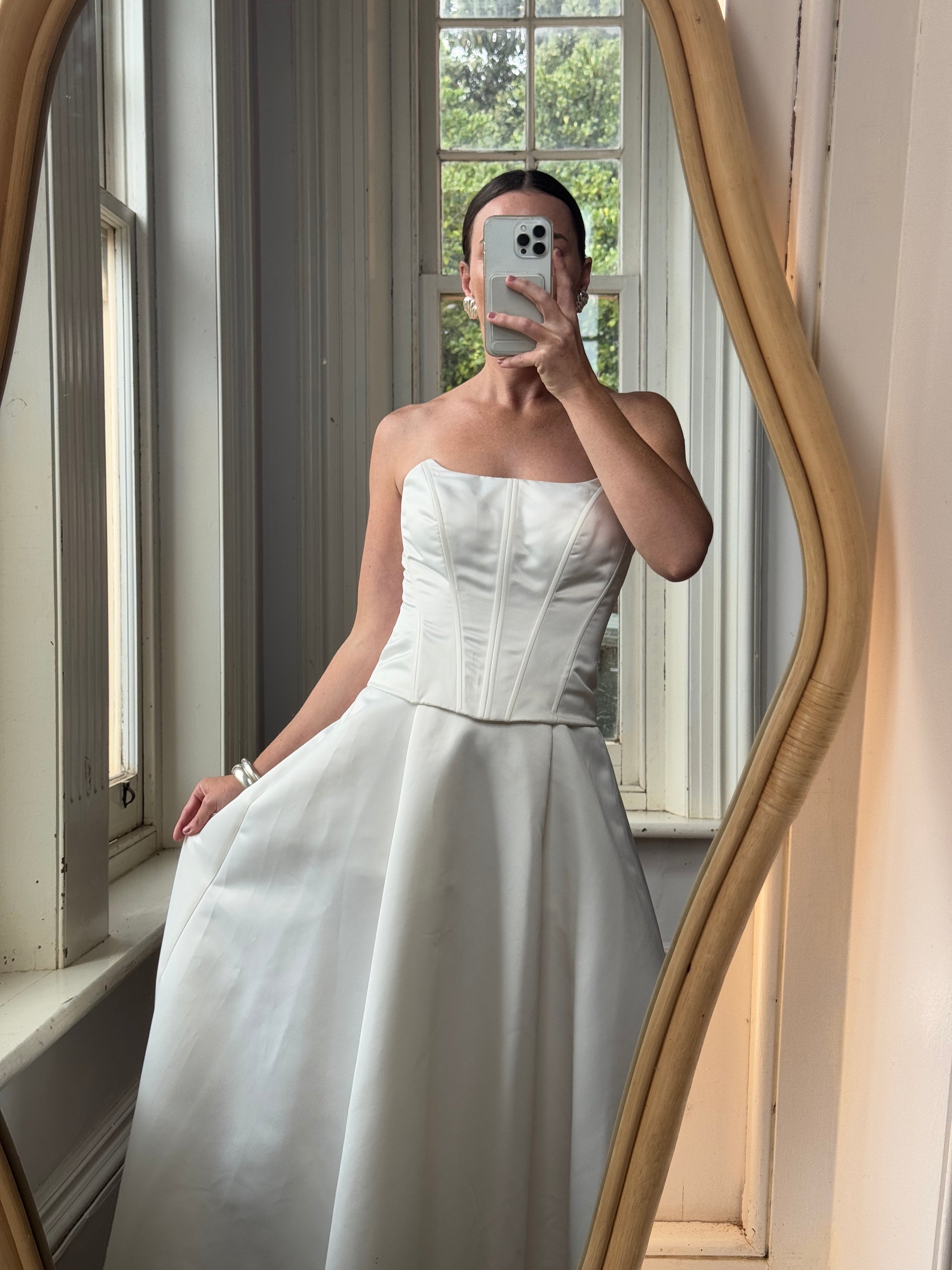 Vintage 90s Corseted Satin Lace Up Wedding Dress Call Me The Breeze Vintage 90s Corseted Satin Lace Up Wedding Dress Call Me The Breeze