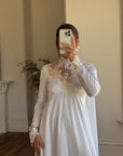 Vintage 60s Jersey and Lace Cape Wedding Dress