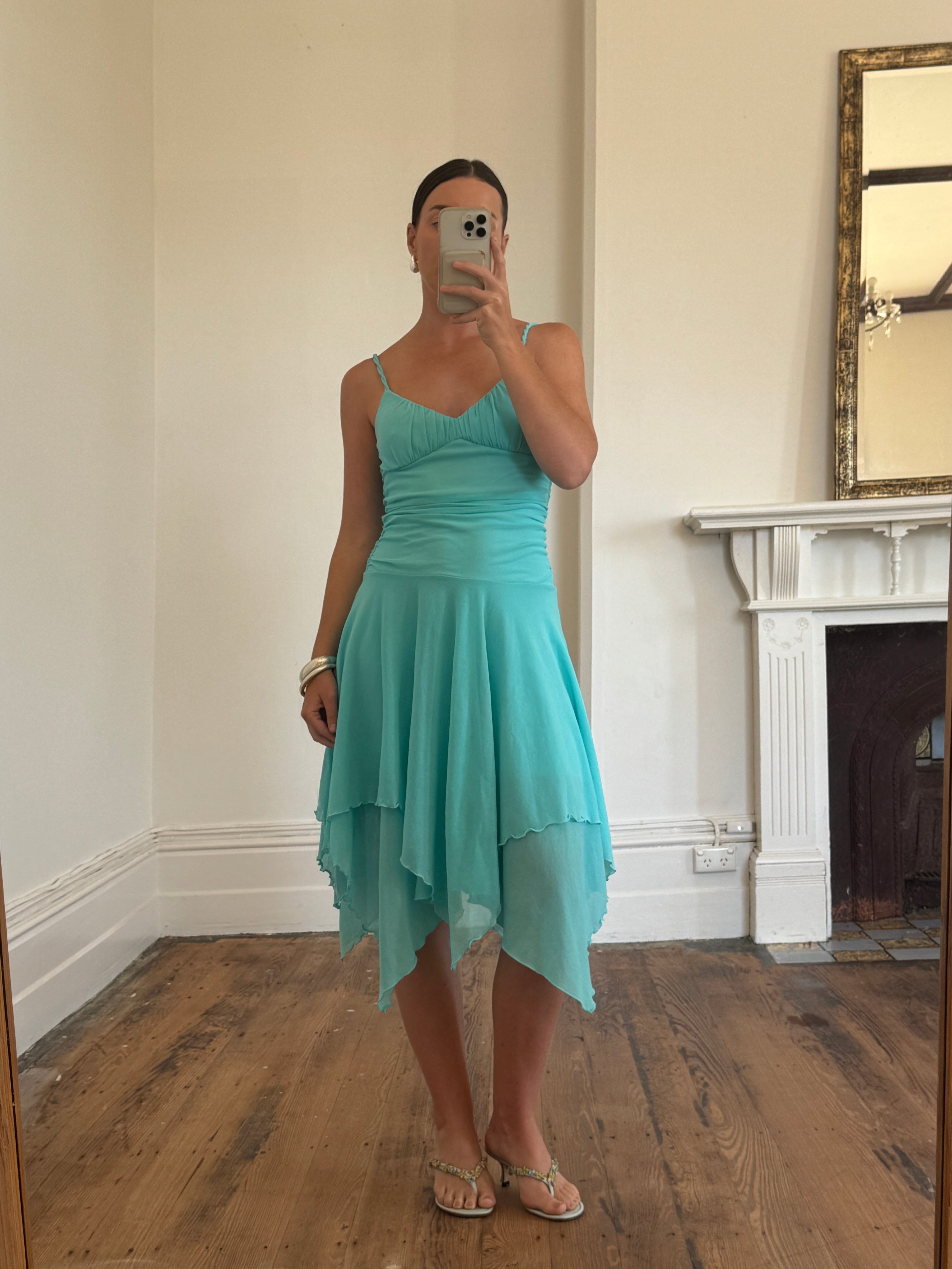 Vintage Y2K Aqua Fairy Dress