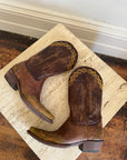Vintage Mexican Old Gringo Western Cowboy Boots Cognac Brown