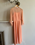 Vintage Peach Sheer Sundress
