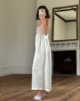 Vintage 90s Christian Dior Babydoll Satin Slip Dress Ivory