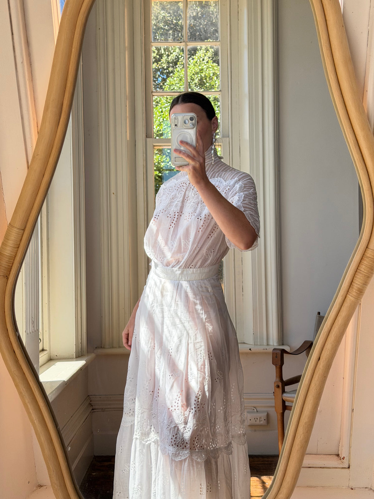 Vintage Edwardian Soiree Garden Broderie Anglaise Dress