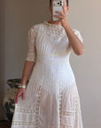 Edwardian Cotton Tea Wedding Dress