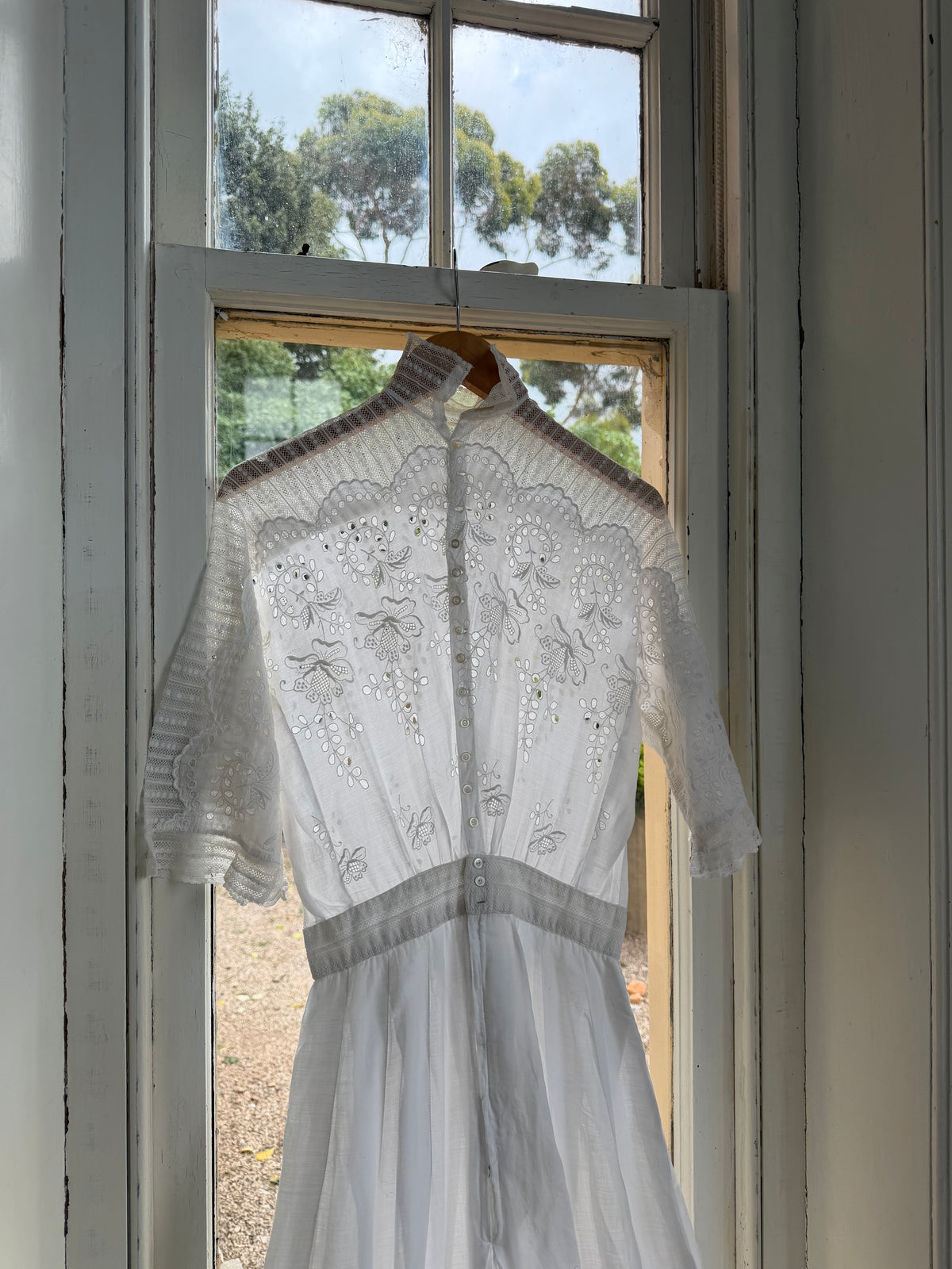 Vintage Edwardian Soiree Garden Broderie Anglaise Dress