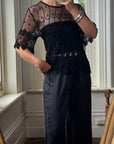 Vintage 90s Crochet Swirl Net Top