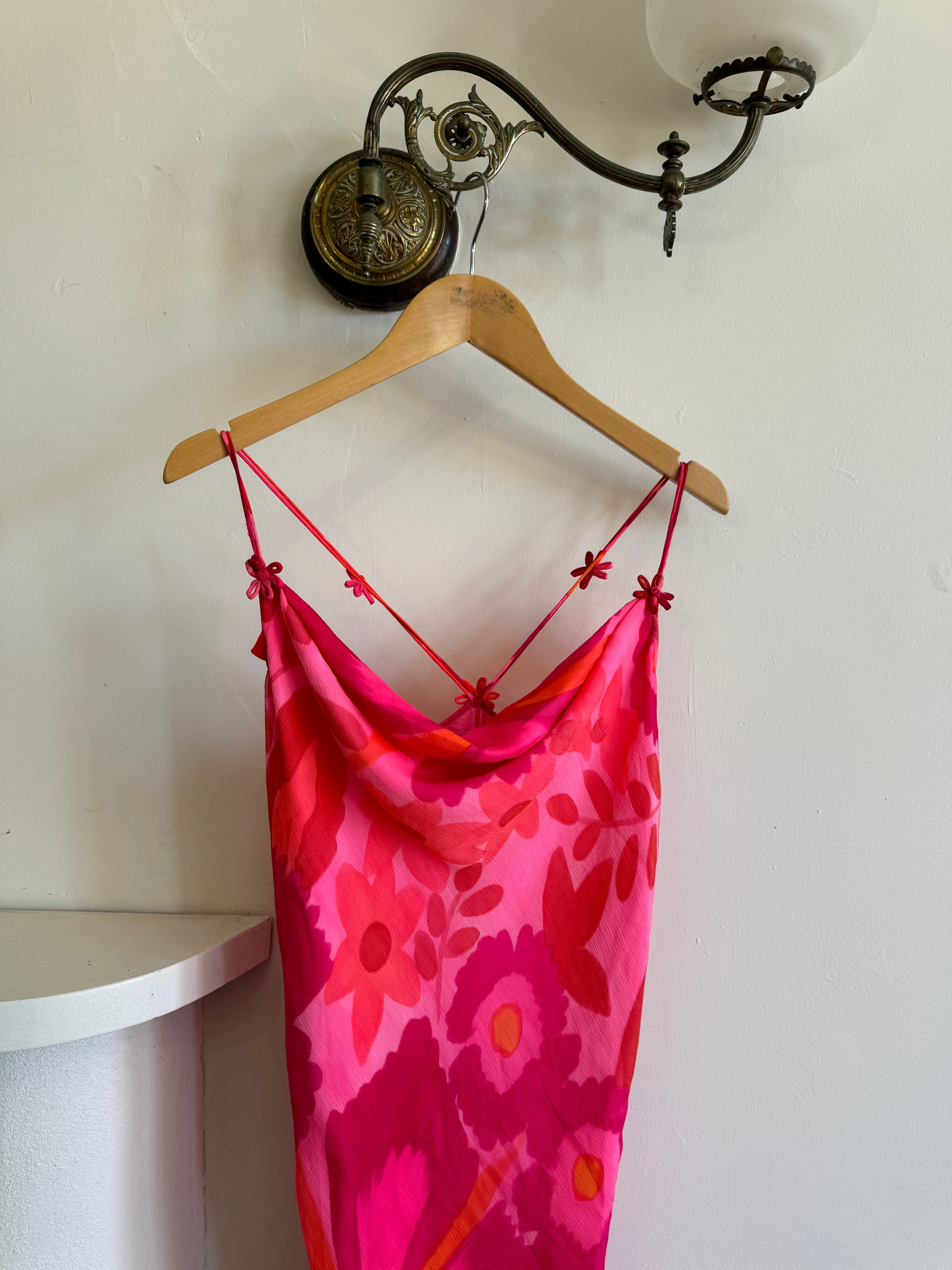 Vintage Y2K Jenny Packham London Pure Silk Slip Dress Sunset
