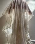 CMTB x Luce Di Luna Repurposed Antique Tambour Lace Chapel Length Veil