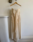 Vintage 90s Pure Silk Waterfall Strapless Bridal Gown