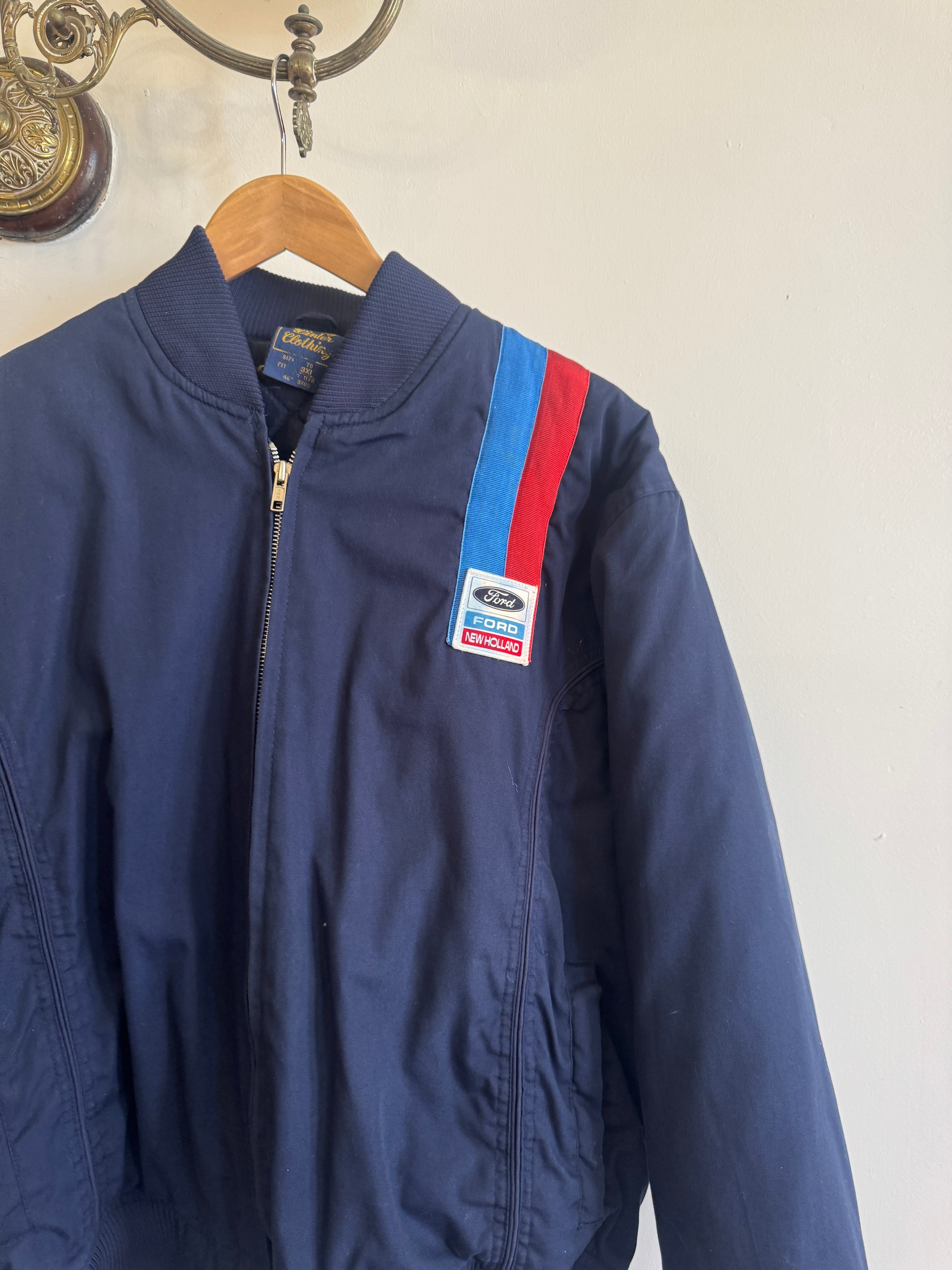 Vintage 70s Ford Bomber Jacket Navy