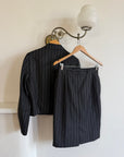 Vintage 90s Escada Pinstripe Wool Butterfly Tailored Set