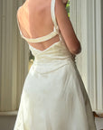 Vintage Y2K Vera Wang Silk Pleated Wedding Gown