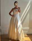 Vintage 90s Princess Brocade Champagne Wedding Gown