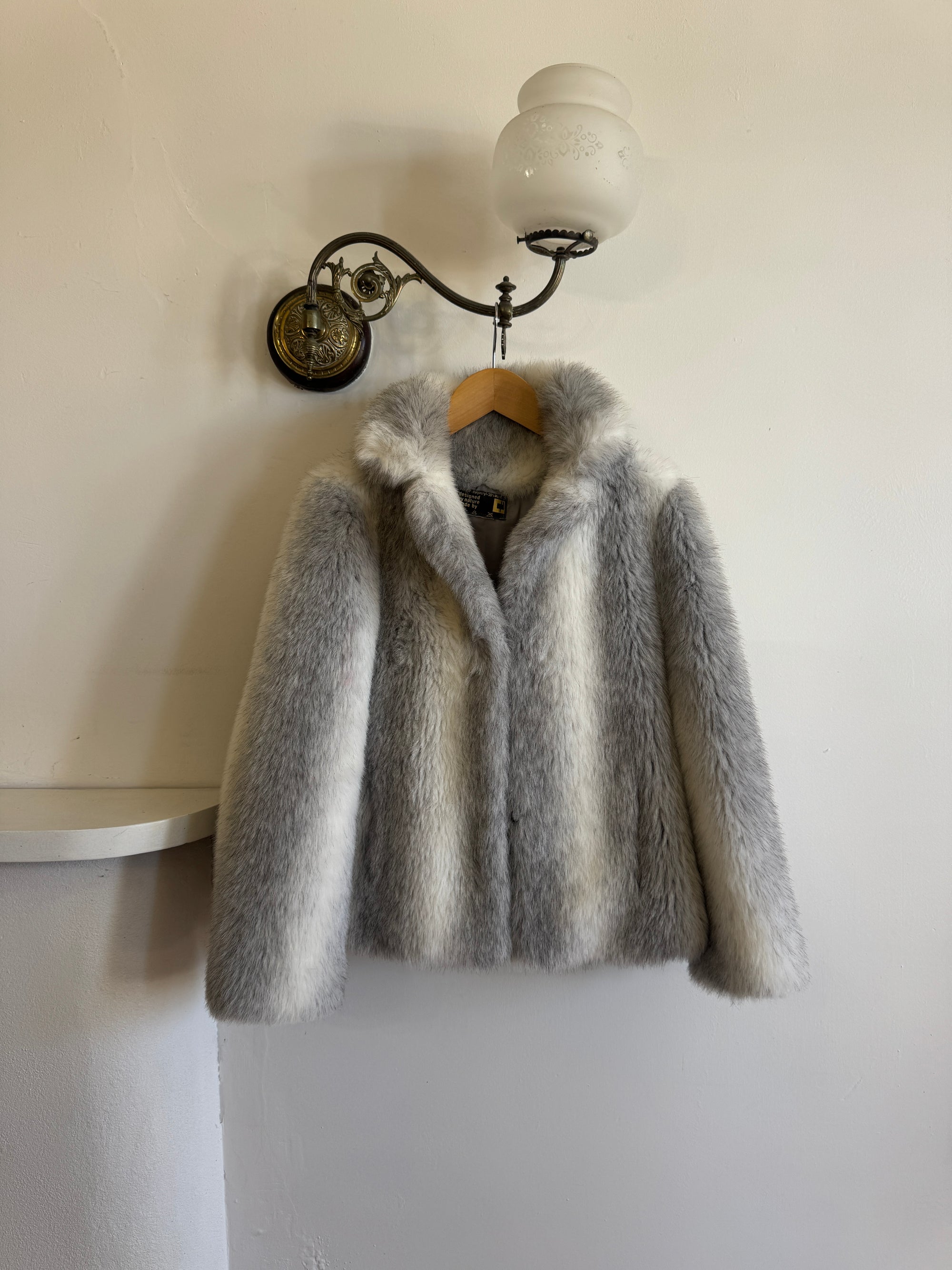 Vintage 60s Faux Fur Arctic Jacket
