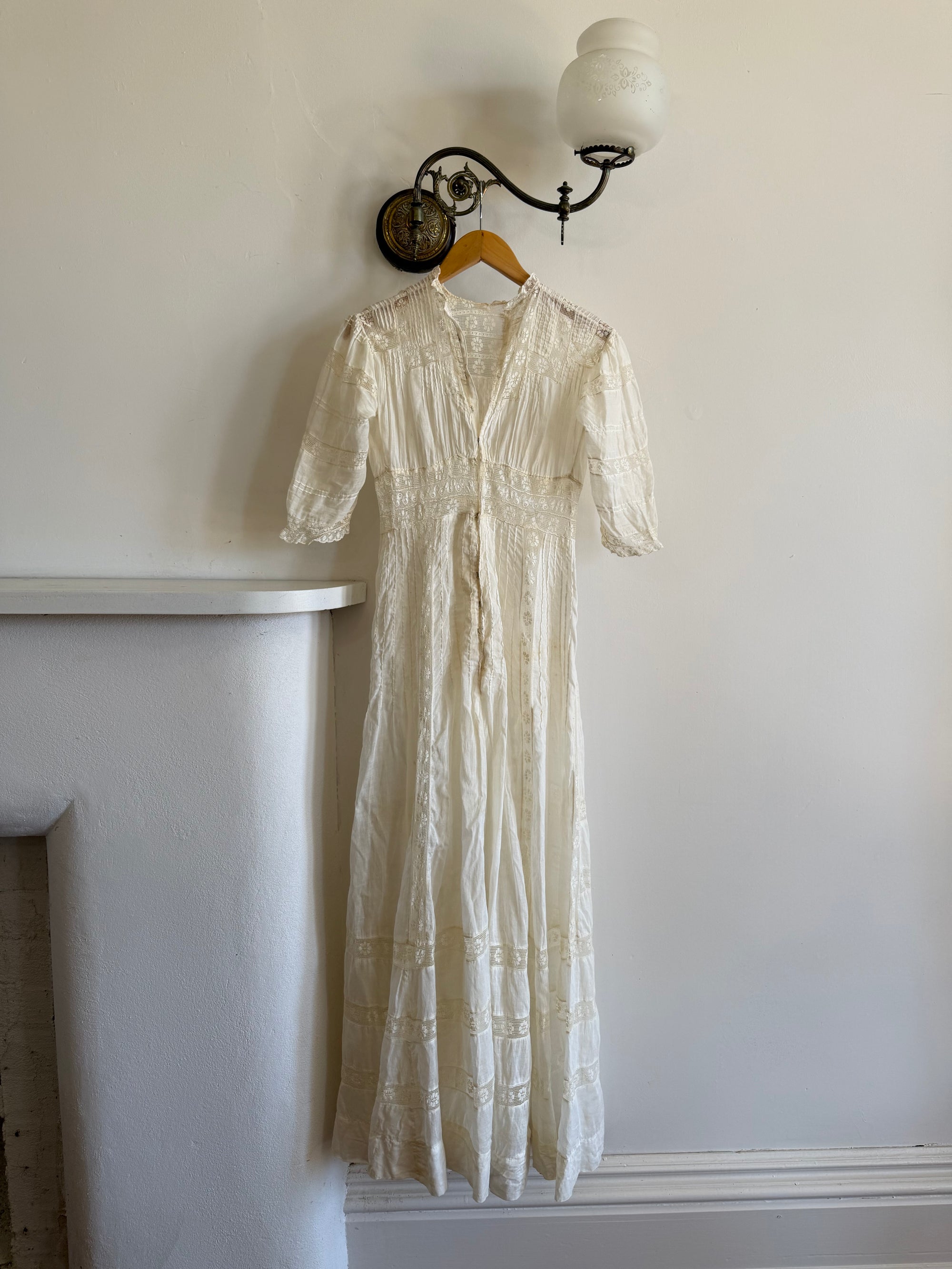Edwardian Cotton Tea Wedding Dress