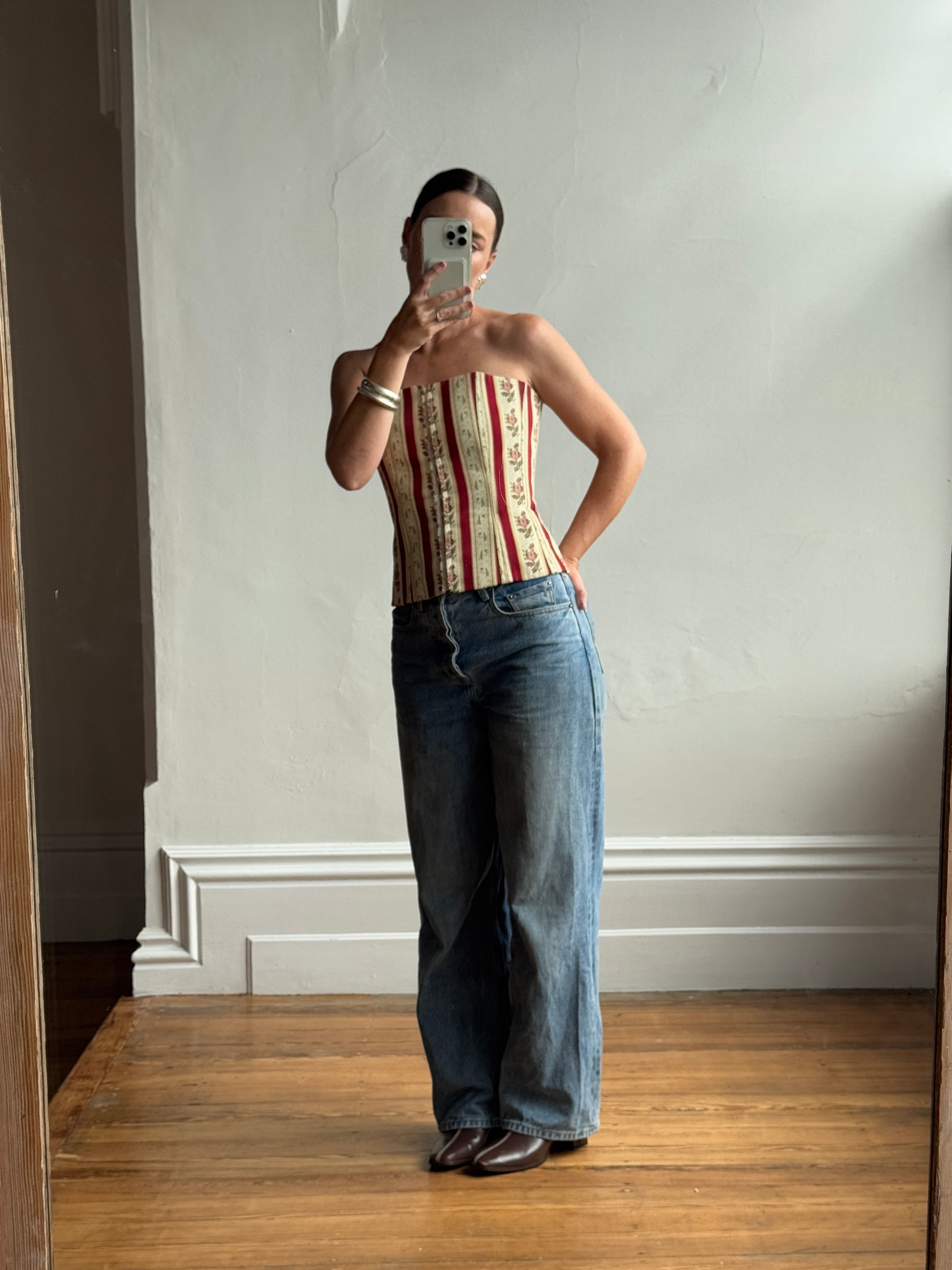 Vintage 90s Australian Made Tapestry Corset