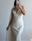 Vintage Y2K Pure Silk Bias Wedding Dress
