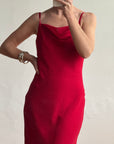 Vintage 90s Scarlett Cowl Neck Slip Dress