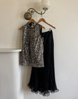 Vintage 60s Rare Embellished Tunic and Fluted Pant Set